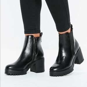 Missguided chunky heel Chelsea Ankle Boots